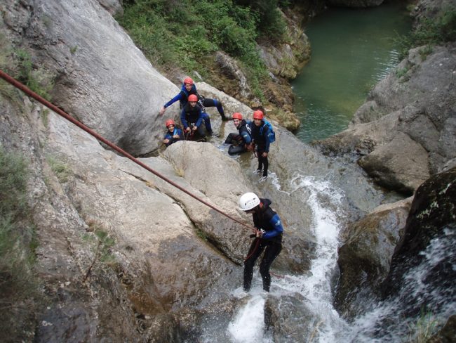 descenso de barrancos-barranquismo-Tarragona-glorieta-Catalonia Adventures